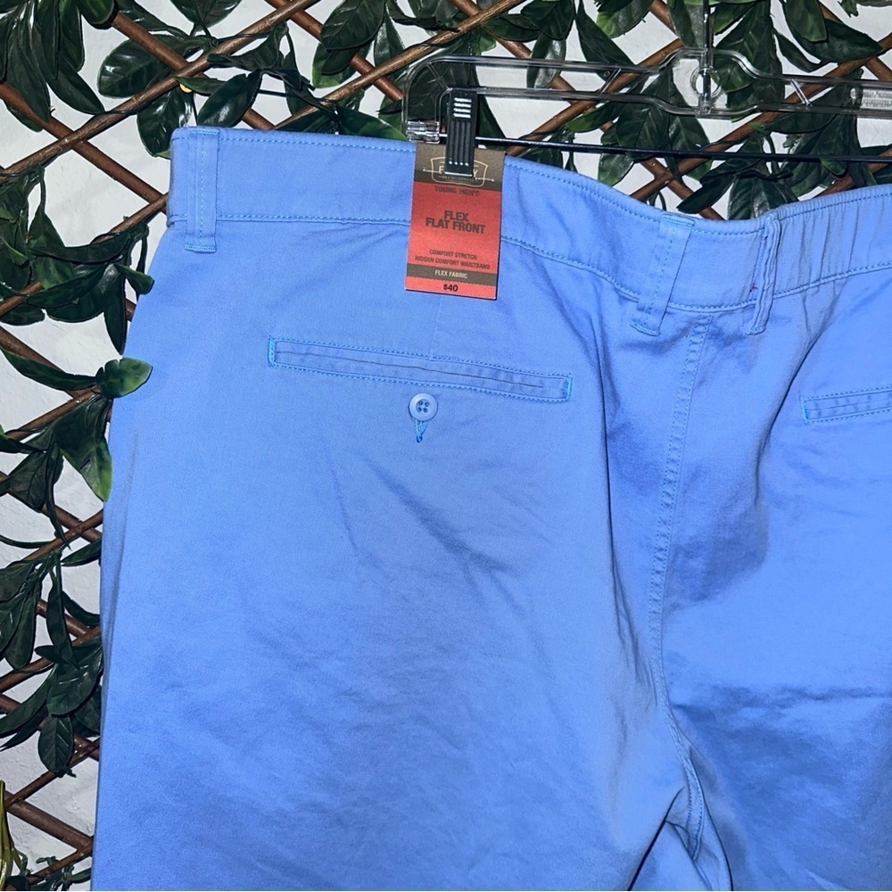 Classic Blue Men's Flat Front Shorts - Picture 5 of 7
